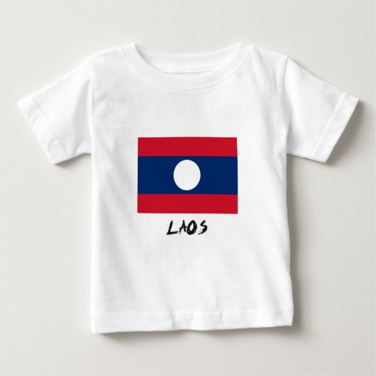 ラオス国旗 ベビーTシャツ (正面)