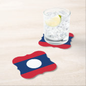 ラオス国旗 ペーパーコースター (インサイチュ)