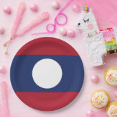 ラオス国旗 ペーパープレート (パーティー)