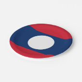 ラオス国旗 ペーパープレート (アングル)