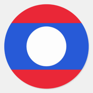 ラオス国旗 ラウンドシール