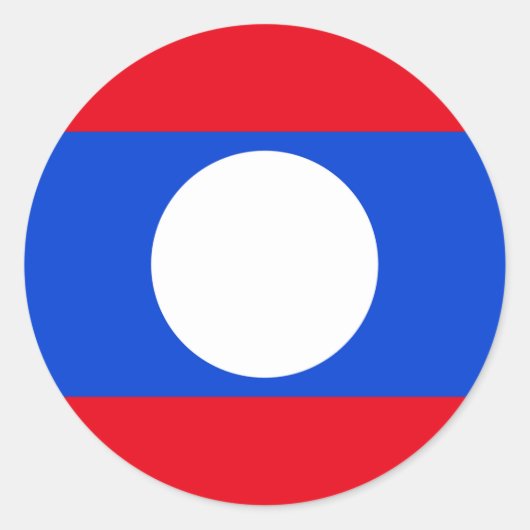 ラオス国旗 ラウンドシール (正面)