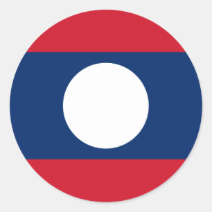 ラオス国旗 ラウンドシール