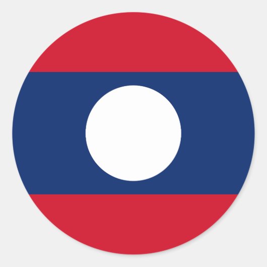 ラオス国旗 ラウンドシール (正面)