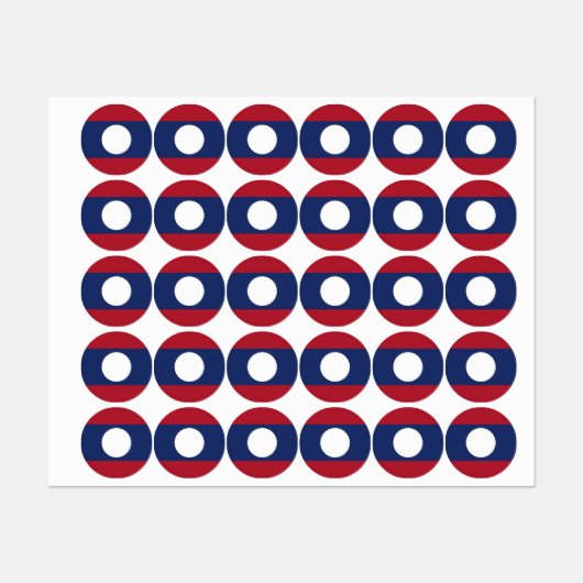 ラオス国旗 ラベル (シート)