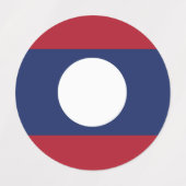 ラオス国旗 ラベル (デザイン2)