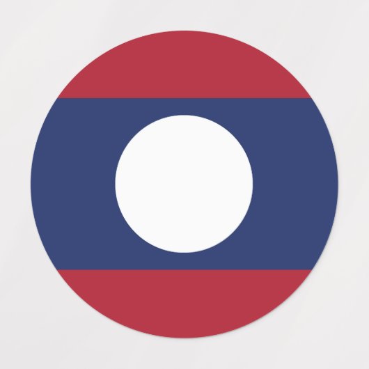 ラオス国旗 ラベル (デザイン2)