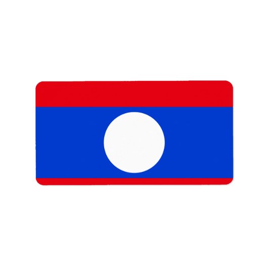 ラオス国旗 ラベル (正面)