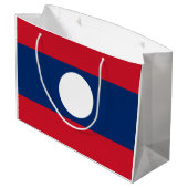 ラオス国旗 ラージペーパーバッグ (裏面アングル)