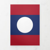 ラオス国旗 三つ折りカード (カバー)