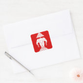 ラオス国旗(1952-1975) - ທຸງຊາດລາວ スクエアシール (封筒)