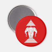 ラオス国旗(1952-1975) - ທຸງຊາດລາວ マグネット (正面/裏面)