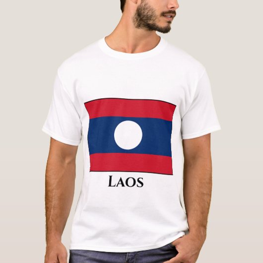 ラオス国旗 Tシャツ (正面)