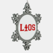 ラオス大学 スノーフレークピューターオーナメント (左)