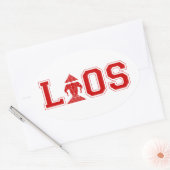 ラオス大学 楕円形シール (封筒)