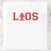 ラオス大学 楕円形シール (バッグ)