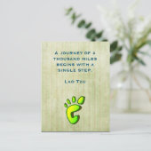 ラオス感動的ツ引用文 ポストカード (スタンド正面)