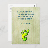 ラオス感動的ツ引用文 ポストカード (正面/裏面)