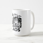 ラオス文化デザイン コーヒーマグカップ (正面右)