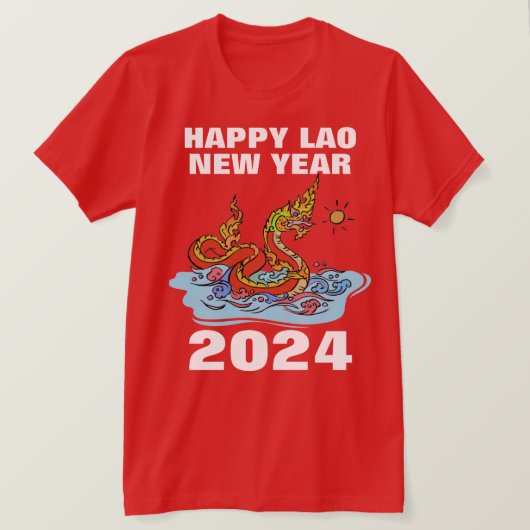 ラオス新年ナガ20 Tシャツ (デザイン正面)