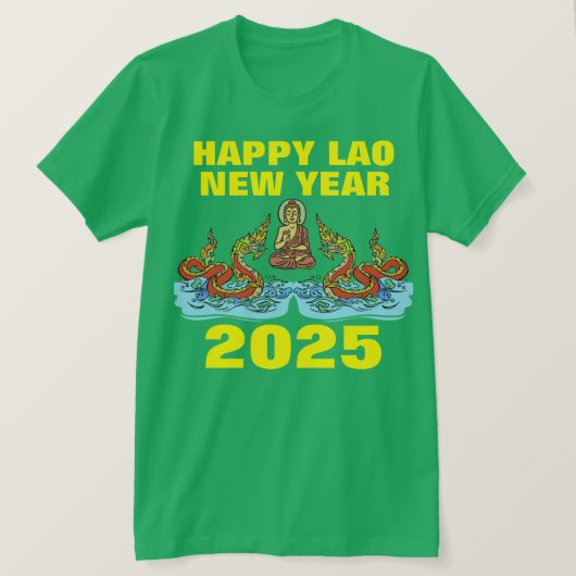 ラオス新年2ナガ2025 Tシャツ (デザイン正面)
