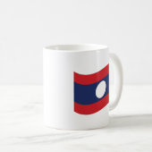 ラオス旗の波 コーヒーマグカップ (正面右)