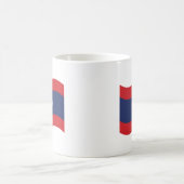 ラオス旗の波 コーヒーマグカップ (中央)