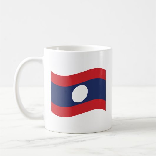ラオス旗の波 コーヒーマグカップ (左)