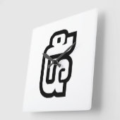 ラオス第5番/ 5 / (ハ໕/ハ)ラオス スクエア壁時計 (傾斜)