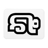 ラオス第5番/ 5 / (ハ໕/ハ)ラオス マグネット (横)