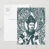 ラオス語 – タイ語 – カンボジア仏法エンジェル神 ポストカード (正面/裏面)