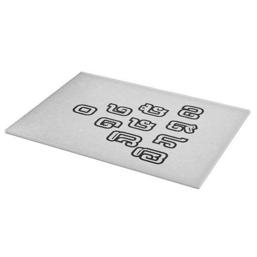 ラオス語/ラオス語の数字ピラミッドラオス語スクリプト カッティングボード (角)