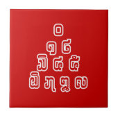 ラオス語/ラオス語の数字ピラミッドラオス語スクリプト タイル (正面)