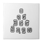 ラオス語/ラオス語の数字ピラミッドラオス語スクリプト タイル (正面)