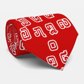 ラオス語/ラオス語の数字ピラミッドラオス語スクリプト ネクタイ (ロール)