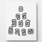 ラオス語/ラオス語の数字ピラミッドラオス語スクリプト フォトプラーク (正面)