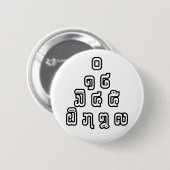 ラオス語/ラオス語の数字ピラミッドラオス語スクリプト 缶バッジ (正面&裏面)