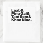 ラオス通り食品 長方形シール (バッグ)