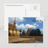 ラオス黄金のストゥーパ ポストカード (正面/裏面)