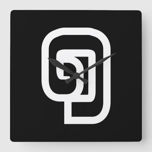 ラオス1 / 1 / （ナン/ヌエン）ラ໑オス語 スクエア壁時計 (正面)