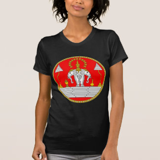 ラオス3のヘッド象の旗 Tシャツ