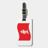 ラオス・エラワン三頭象フラッグウェーブ ラゲッジタグ (正面縦)