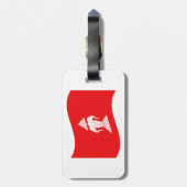 ラオス・エラワン三頭象フラッグウェーブ ラゲッジタグ (裏面縦)