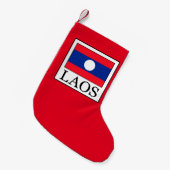 ラオス スモールクリスマスストッキング (正面 (吊り時))