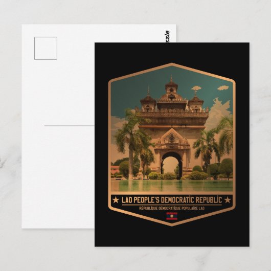 ラオス ポストカード (正面/裏面)