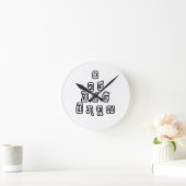 ラオス/ラオス数値ピラミッドラオス言語スクリプト ラウンド壁時計 (ホーム)