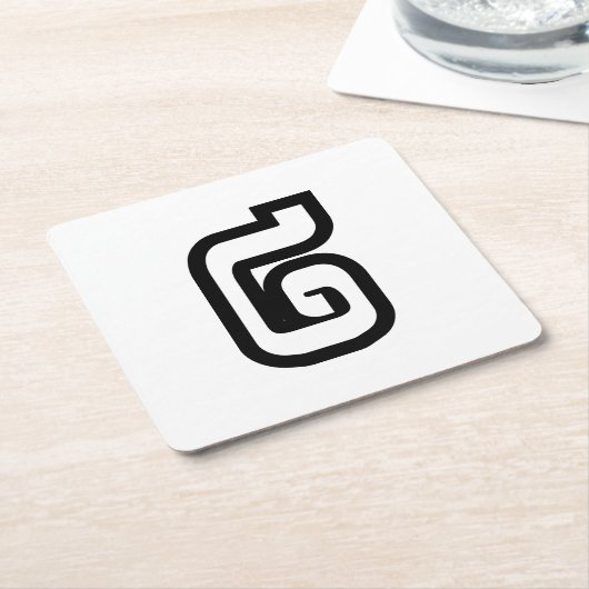 ラオス/ラオス2 / 2 / ໒ （曲）ラオス スクエアペーパーコースター (アングル)