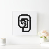 ラオス/ラオスNumber One / 1 / ໑ (Nung/Nueng)ラオス スクエア壁時計 (ホーム)