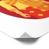 ラオス(赤)マトリョスカポスター ポスター (角)