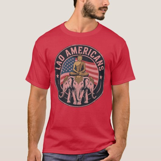 ラオス: LAO AM BUDDHA Tシャツ (正面)